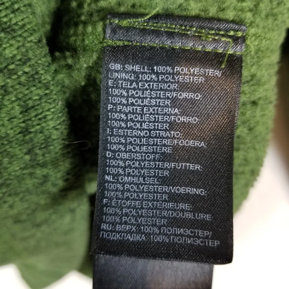 The North Face Gordon Lyons 1/4 Zip Fleece Pullover Men XL Green Heather Sweater